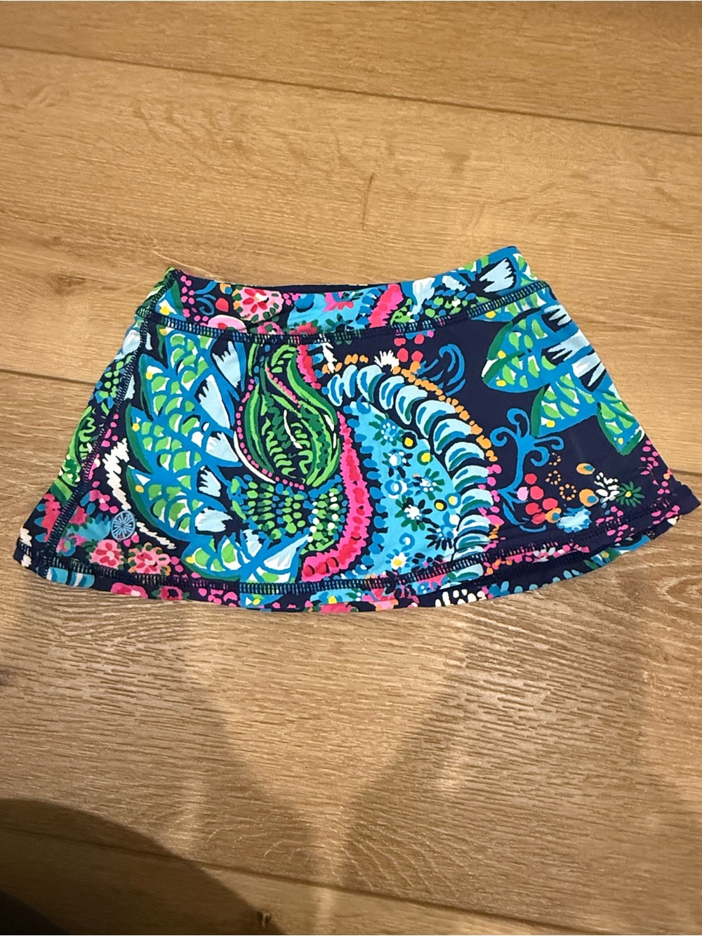Lilly Pulitzer Navy Multicolor Paisley Skort